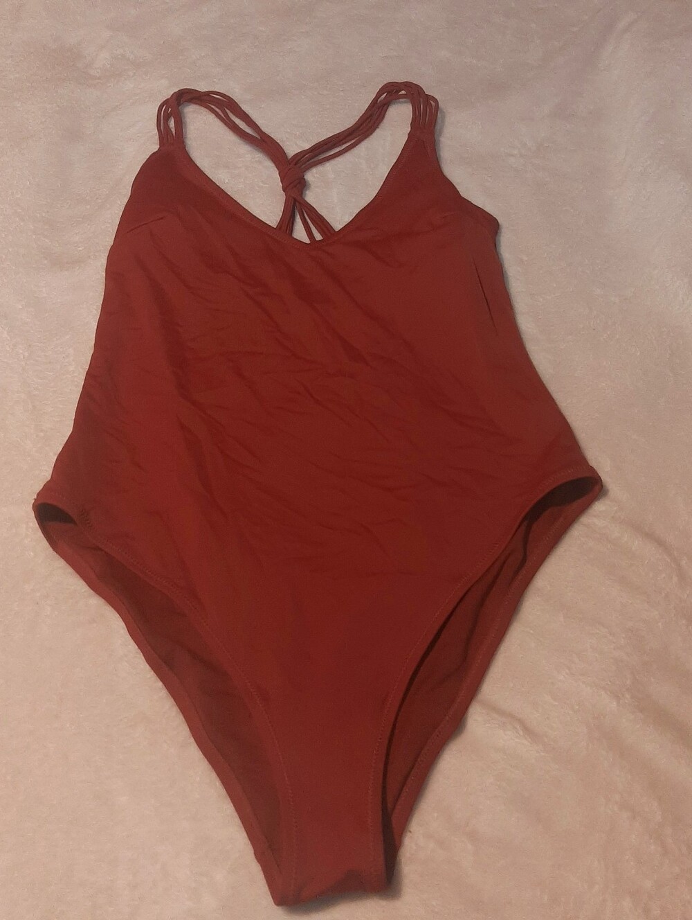 Primark One-Piece Swimsuit - Rust Red Size Large
